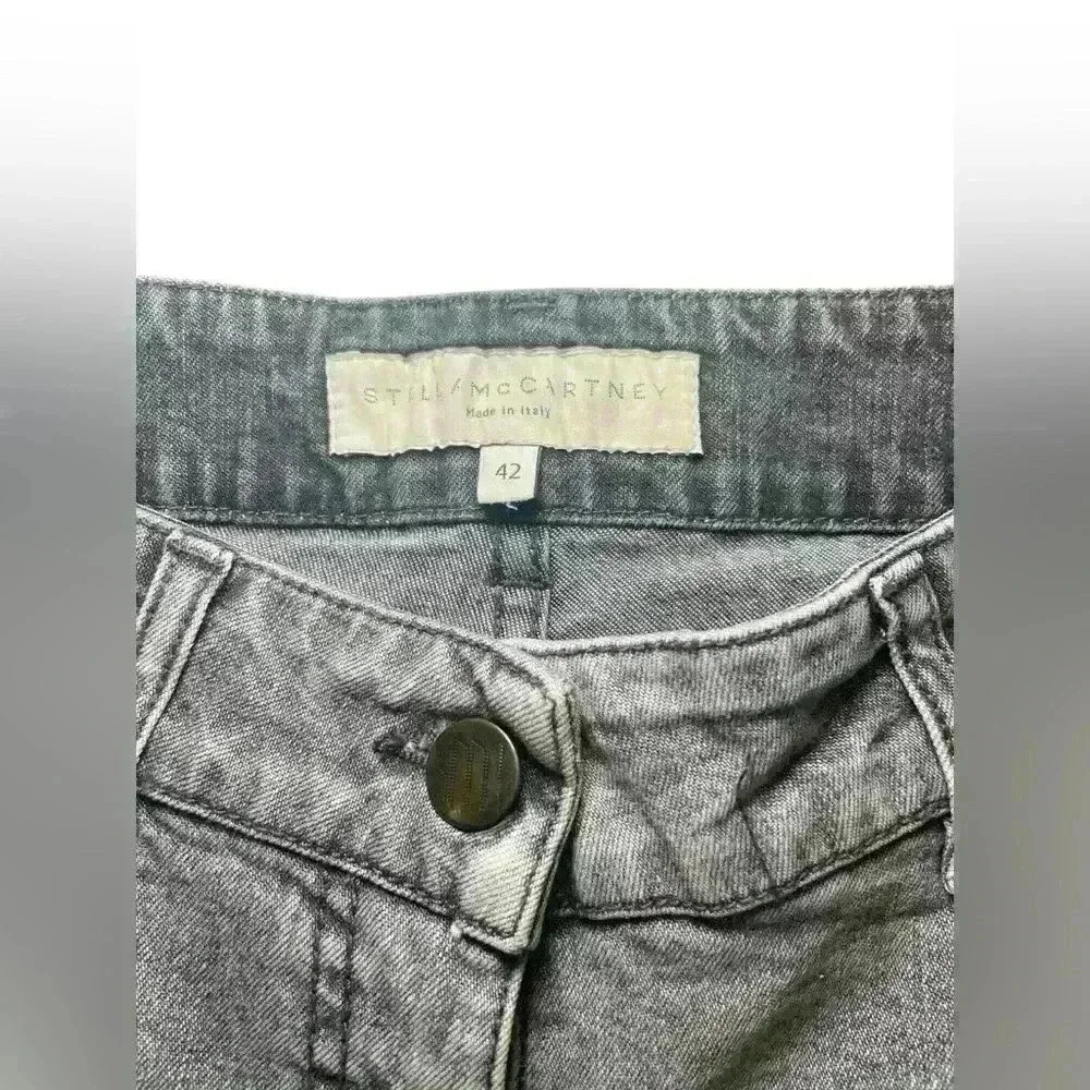 Stella McCartney Vintage Gray Butterfly Pocket Jeans Size 42 EU / US 6 - Picture 5 of 6